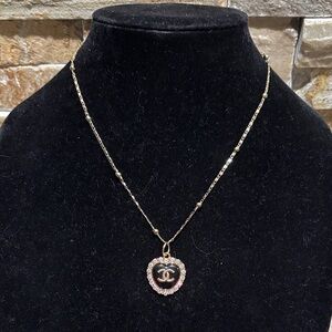 Stunning Gold Necklace with CC Heart Pendant